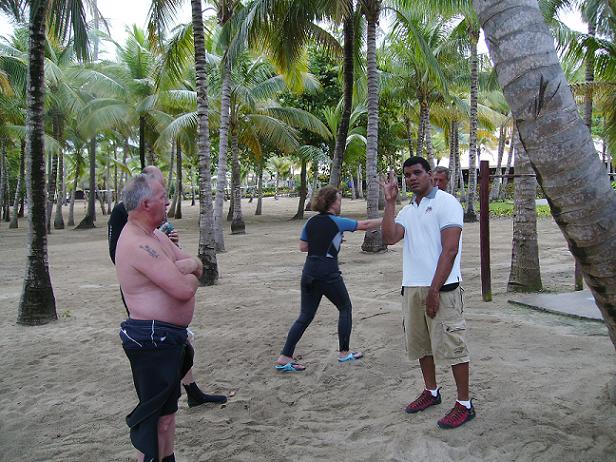 Diving briefing.